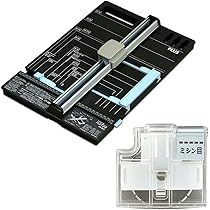 PLUS スライドカッター ハンブンコ PK-811＆替刃折り目＆替刃ミシン目 Amazon | プラス 裁断機 スライドカッター ハンブンコ A4 + 専用