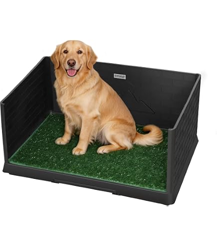 Amazon | EVREFIN 人工芝付きの犬用トイレ。屋内でも屋外でも使用でき