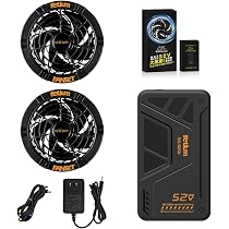 Amazon.co.jp: 2026最新 52V超高出力 空調作業服 ファンバッテリー