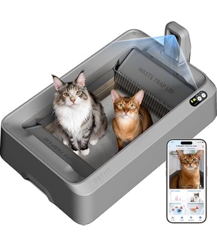Amazon | PET MARVEL C1 猫用トイレ 自動トイレ 猫 大型 大きめ トイレ