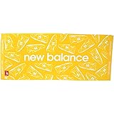 ニューバランス new balance 綿 100％ コットン フェイスタオル 34×80ｃｍ 肌触り優しいシューズ柄 (黄白)