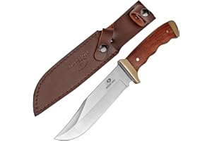 MOSSY OAK アウトドアナイフ シースナイフ フルタング構造 天然ウッドハンドル 全長275mm 登山 キャンプ トレッキング 釣り 家庭 DIY 防災用 専用シース付き