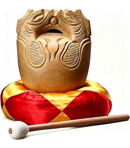 Amazon｜仏壇屋 滝田商店 木魚 白木製(一式) 4寸(横巾12cm)◇最も一般
