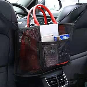 Amazon 車用 収納ポケット 収納バッグ 網袋 ネットポケット メッシュ おしゃれ 車載用品 荷物 カー用品 小物入れ 自動車 便利グッズ車の収納 ケース 大容量 車内装 内用 前部座席用 座席隙間収納 折り畳み式 多機能 壁掛け 簡単取付 車中泊グッズ 隙間埋め レッド 品質