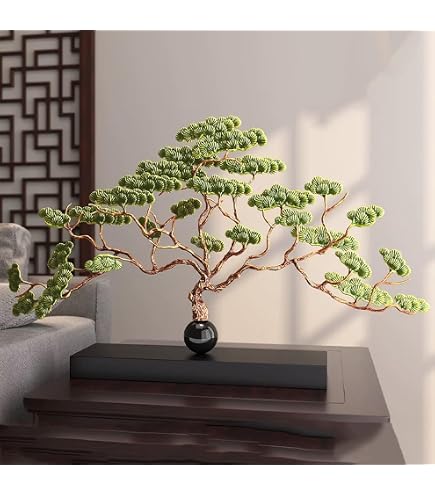 Amazon｜WJW 人工盆栽 盆栽 松 大型屋内人工植物 フェイク盆栽