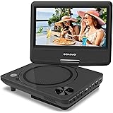 BIGASUO ポータブルDVDプレーヤー 7.5インチ 単3形乾電池式 6時間再生可能 リージョンフリー 車載 270度回転 AC DC 3電源対応 CPRM/USB/AVに対応 適格請求書発行可