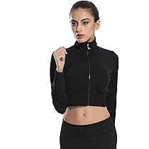 long sleeve cropped sports top