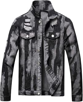 Classic Ripped Slim Denim Jacket 