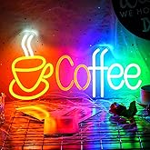 coffeeネオンサイン コーヒーledネオン管 レストラン ネオンライトサイン 店舗用ウォールサイン バー クラブ ホテル パーティー 装飾ライト（42.5cm⋆22cm）
