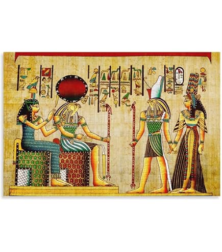 Amazon.co.jp: 古代エジプトパピルスHieroglyphics図アートプリント