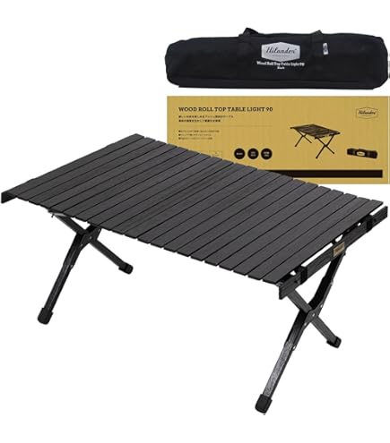 ハイランダー(Hilander) ウッドロールトップテーブル 90×60cm Amazon | Hilander(ハイランダー) ウッドロールトップテーブル60