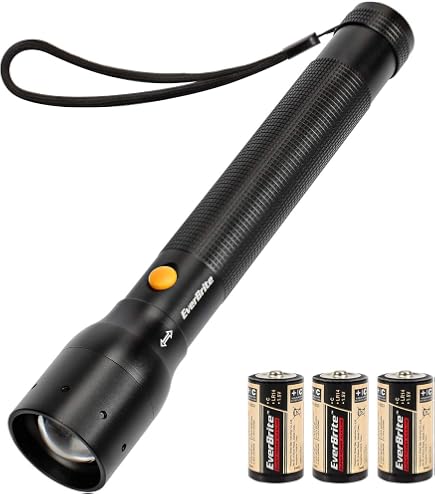 Amazon.co.jp: EverBrite タクティカル懐中電灯 600ルーメン ズーム