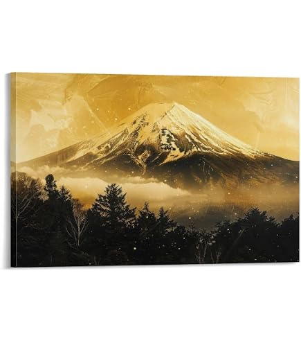 Amazon.co.jp: 吉岡浩太郎版画 金運・仕事運 黄金富士昇龍図STC 42X33