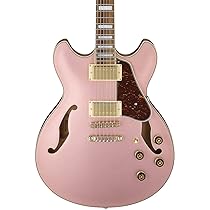 美品　Ibanez セミアコースティックギター ピンク Ibanez TOD10 MM Metallic Mauve Tim Henson ティムヘンソン