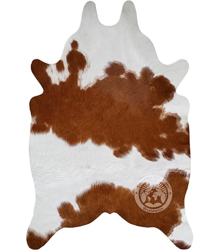 Amazon｜Sunshine Cowhides 100% 本物のヤギ皮ラグ - ベージュ