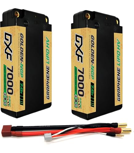 Amazon.co.jp: DXF 2组 ラジコン バッテリー 2S 7.6V 140C 6300mAh HV