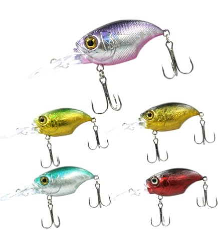 Amazon.co.jp: ディープクランク 5色 セット 20g 12cm 深度3m