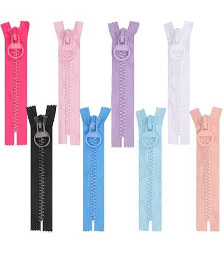 SHRJ 40-Pack Nylon Invisible Zippers – 20 Colors, 40cm Length For Sewing Dresses, Bags, Crafts & DIY Projects