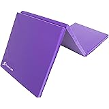 ProsourceFit Tri-Fold Folding Thick Exercise Mat 6’x2’ with Carrying Handles for Tumbling, MMA, Martial Arts, Gymnastics, Str