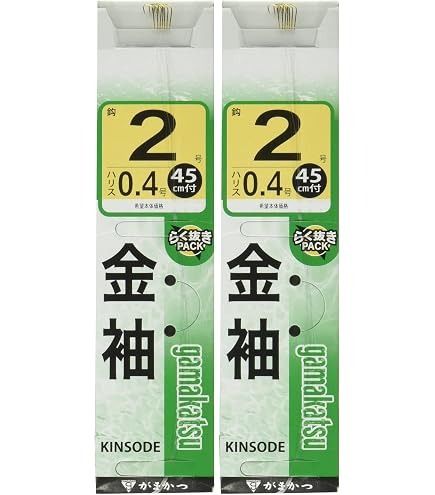 Amazon | がまかつ(Gamakatsu) 糸付 金袖 4号-ハリス0.6. 11010-4-0.6 