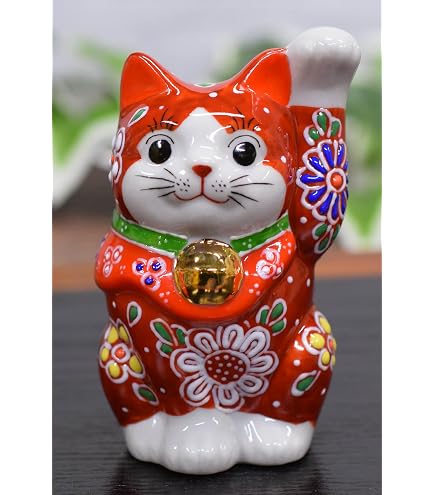 九谷焼　招き猫　色絵唐草　４号　左右手上げ　２点セット　箱付き　美品 Amazon.co.jp: 九谷焼いわたや 4号招き猫・色絵唐草 K9-1629 : ホーム