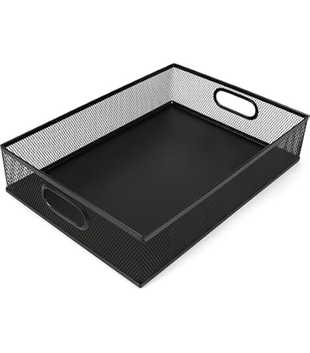 Tandefio 3 Pcs Desk Drawer Organizer Bulk Metal Mesh Trays A4 Large - View #5