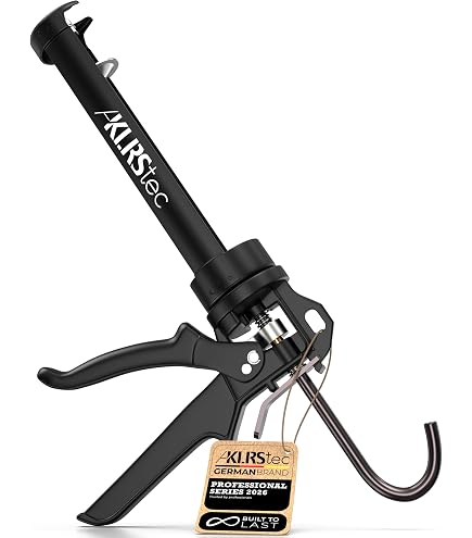 OX Tools Pro 29 Oz Heavy Duty Caulk Gun – 12:1 Thrust Ratio, Dripless Mechanism, Rubber Overmolded Grip, Silent Squeeze, Built-in Poker