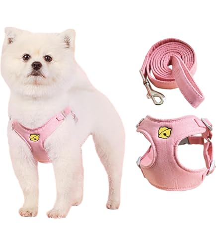Amazon | ドギーマン ソフトハーネスリード ドット ドット(ピンク