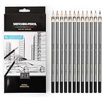 24 Drawing Pencils Set Art Sketching Pencils 14b 12b 10b 9b 8b 7b 6b 5b 4b 3b 2b B Hb F H 9h Shading Graphite Pencils For Adults Kid Artists
