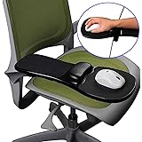 Felimoa コンピュータ肘掛け デスクと椅子両方に取り付け可能 アームレスト リストレスト マウスパッド 疲れにくい 疲労軽減 手首保護 簡単取り付け