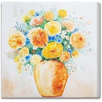 Amazon.co.jp: TB3 キャンバス プリント 黄色いブーケ 絵画