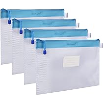Amazon | 5パック 9 3/4 x 13インチ クリアプラスチック ジップ