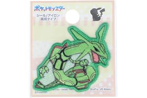 稲垣服飾 ポケモン レックウザ シールワッペン 縦40mm×横40mm シール アイロン 両用接着 POS043