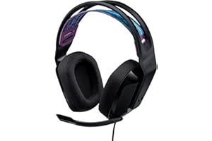 Logicool G ゲーミングヘッドセット G335 ゲーミング ヘッドセット 有線 軽量 3.5mm 立体音響 + マウスパッド G240 クロス表面 [ G335BK + G240f ] ステレオ 2.1ch フリップミュート マイク付き PS