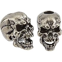 Amazon.co.jp: SUPERFINDINGS 2個入り ドクロビーズ 大穴 スカルビーズ