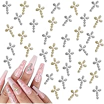 Amazon | ネイルパーツ クロス 40個セット 3D 立体 レトロ