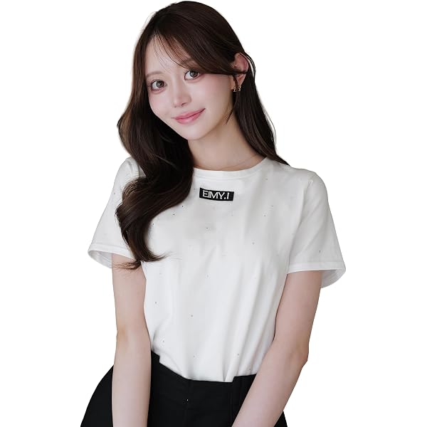 Amazon | [EIMY ISTOIRE] SIGN BUTTON KNIT TOP GREY レディース