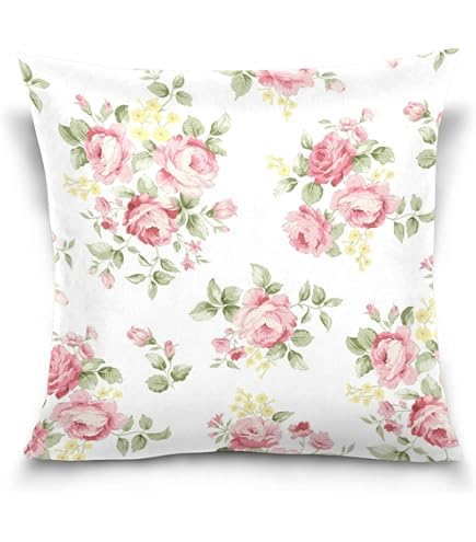 レストローズ　ビンテージ　スクエアクッション　レース縁取り レストローズ ビンテージ スクエアクッション レース縁取り