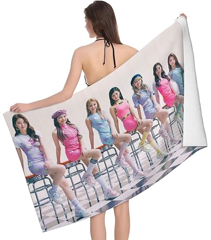 Amazon｜Niziu ニジューグッズ バスタオル ビーチタオル 大判マイクロ