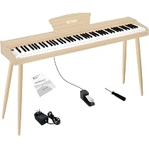 Amazon | IKTMI 電子ピアノ 88鍵盤 木製 88鍵ピアノ ペダル付き 