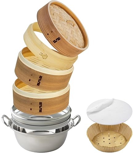Amazon | 【かごや】竹 中華セイロ 15.5cm[ふた](0295) | かごや