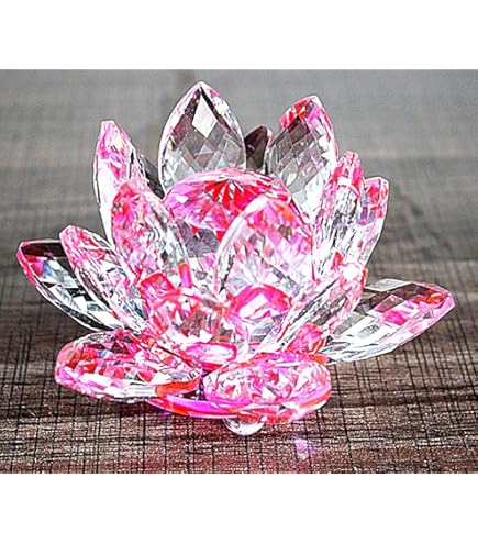 蓮の置物 Amazon.co.jp: Fengshuibringluck 蓮の花 クリスタル ガラス 置物