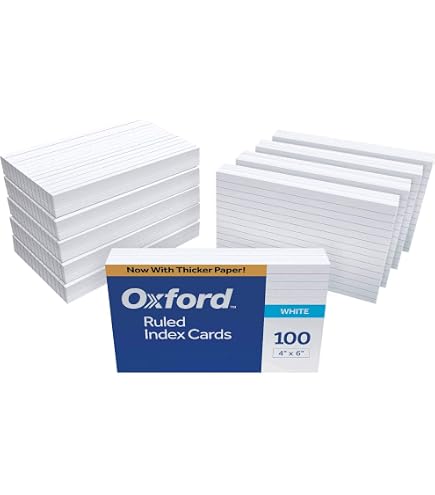 Amazon | Oxford インデックスカード 空白 3 × 5インチ ホワイト 100枚