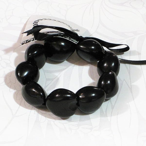 Amazon.co.jp: ブラックククイナッツレイ/ハワイアンレイ