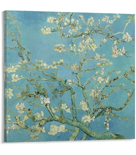 フィンセント・ファン・ゴッホ 花咲くアーモンドの木の枝 模写自作 油彩画 G02 Art｜ゴッホ《花咲くアーモンドの枝》｜江六前一郎｜Ichiro