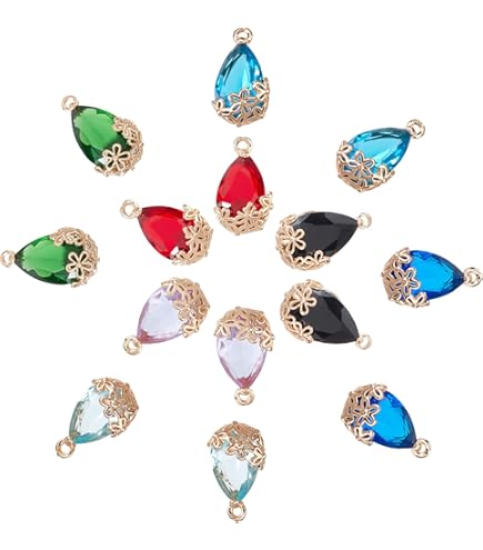 パワーストーンチャームセット 5個 Amazon | SUNNYCLUE ラインストーン チャームセット - 5種10個のしずく