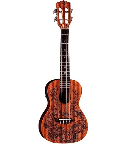 Amazon.co.jp: Luna Guitars Luna、4弦ヘナドラゴンマホガニー