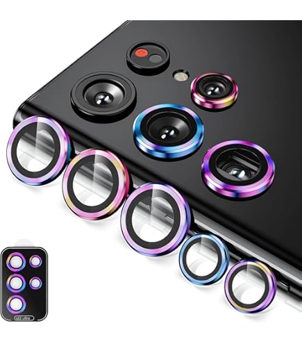 Amazon | Galaxy S24 Ultra用 カメラフィルム アルミ合金 9H硬度