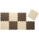 CBジャパン ジョイントマット(JOINTMAT) 厚め 12mm カラーマット チョコレート 30×30cm 8枚組