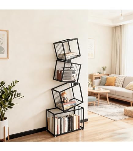 Amazon｜【groceries569】バランスアート本棚 ブックシェルフ コミック